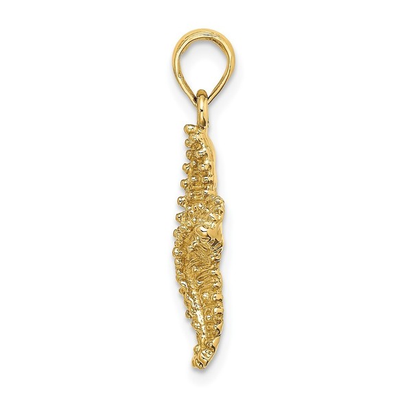 10K Gold Starfish W/ Beaded Texture Charm - Picture 4 of 4